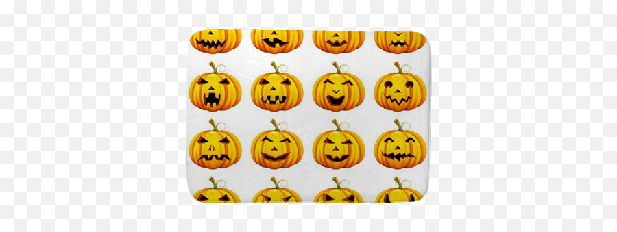 Halloween Pumpkin Bath Mat Pixers - Farmhouse Style Outdoor Rugs Emoji,Pumpkins Emoticon
