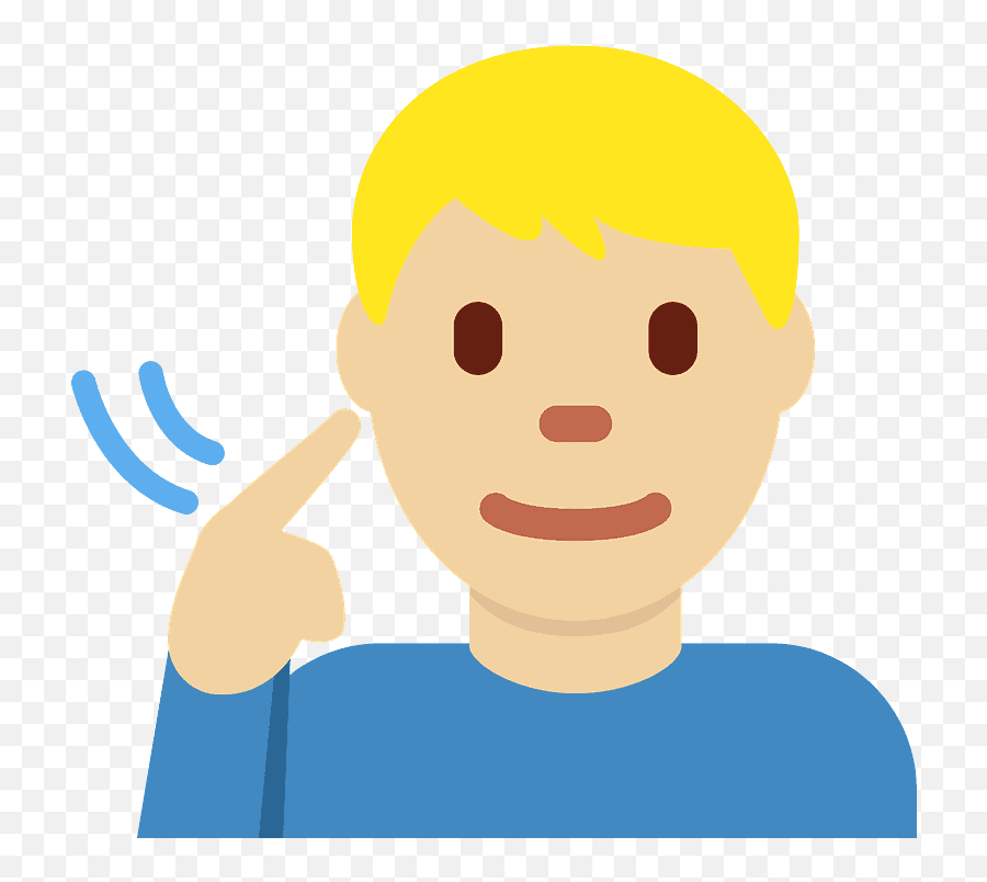 Deaf Man Emoji Clipart - Happy,Shrugging Shoulder Emojis