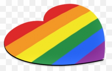 Gay Pride Rainbow Flag Stripes Heart - Shaped Mousepad Id Girly Emoji,Multicolored Heart Emojis