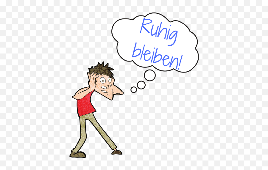 So Wird Es Zum - Man Panicking Cartoon Emoji,