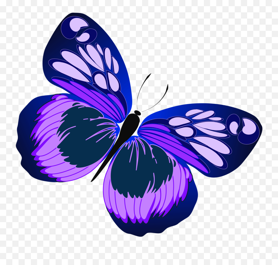 Clipart Girl Butterfly Clipart Girl Butterfly Transparent - Purple Butterfly Clipart Emoji,Emotion Butterflies