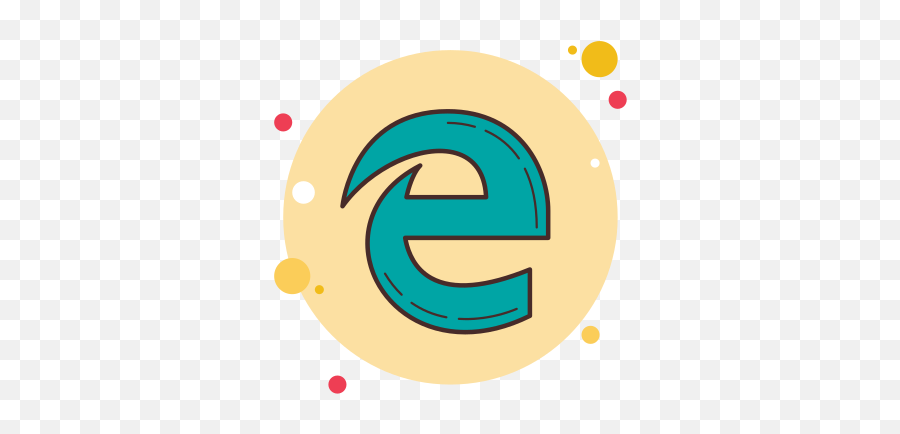 Microsoft Edge Icon In Circle Bubbles Style - Vertical Emoji,Put Emojis In Contacts Edge Plus