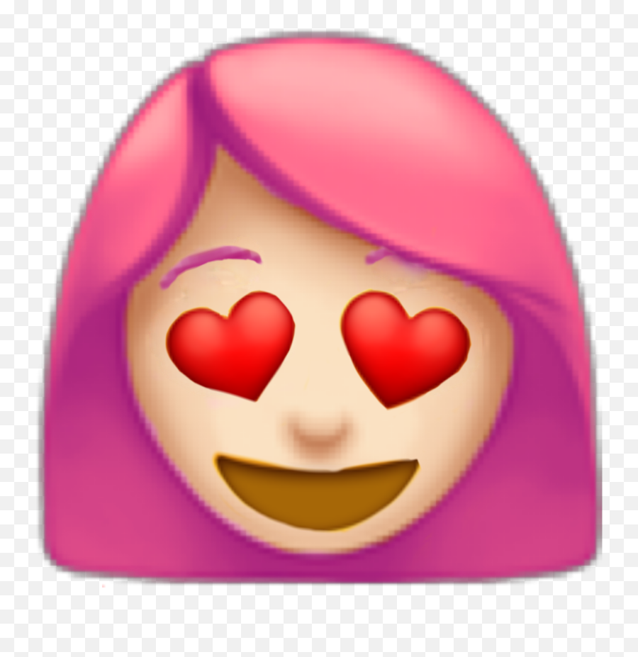 Love Emoji Heart Hearteyes Loveemoji Sticker By Lee - Heart Emoji Face Girl,Emojis Heart Eyes Blue And Pink