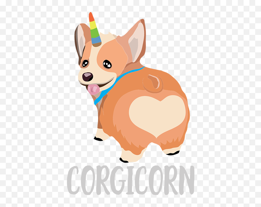 Corgicorn Cute Corgi Butt Unicorn Apparel And Gifts Greeting Emoji,Nmber Text Emoticon Corgi
