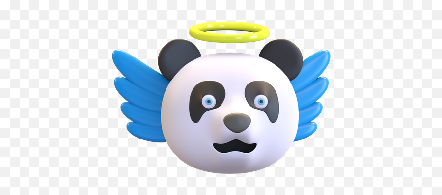 Premium Panda Wearing Mask Emoji 3d Illustration Download In,Markdown Laughing Emoji