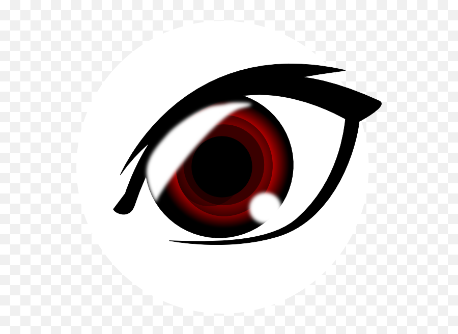 Red Eyes Clipart Transparent - Red Anime Eye Png Full Size Emoji,Red Eye Emoji