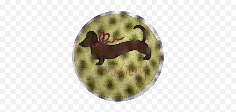 Needlepoint Canvas Categories - Holidays Christmas Dachshund Emoji,Bernese Mountain Dog Emoji