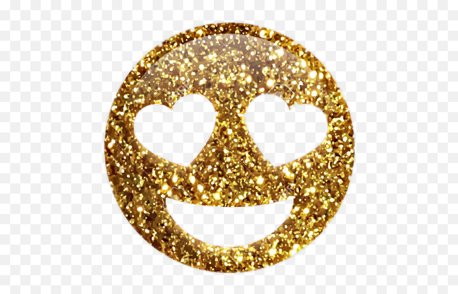 Emoji Glitter Sticker - Golden Emojis,Dry Emoji