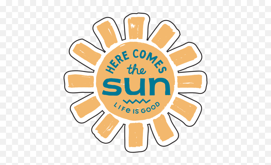 Here Comes The Sun Small Die Cut Decal - Here Comes The Sun Small Sticker Emoji,Sun Bird Emoji