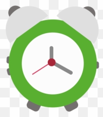 Green Flat Alarm Clock - Icono Reloj Verde Png Emoji,Alarm Clock Emoji