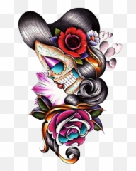 Sugarskull Skull Mexican Sticker By Violet Night - Sugar Skull Woman Art Emoji,Skull Sleep Emoji