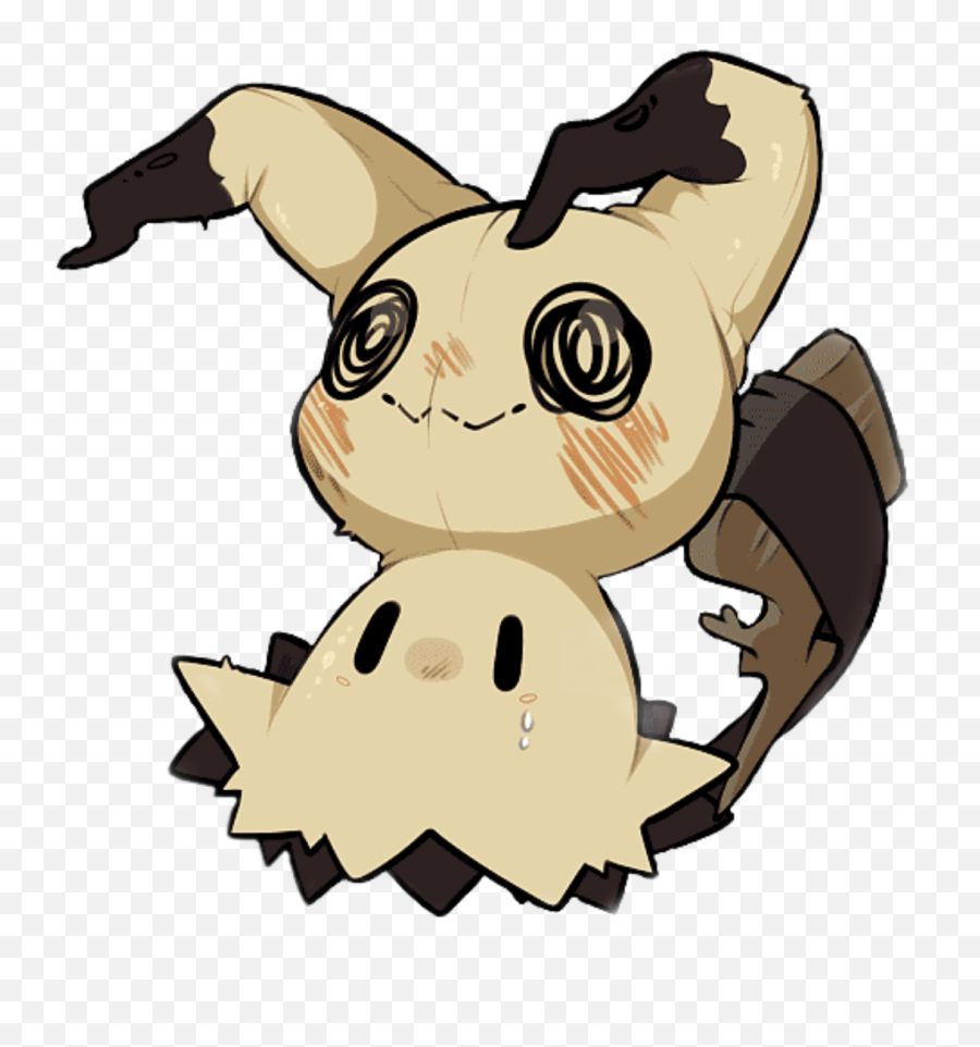 Pokemon Mimikyu Darkpokemon Sticker - Pokemon Mimikyu Chibi Emoji ...