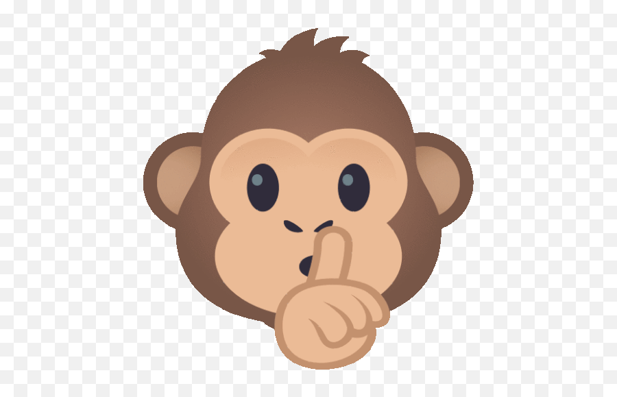 Shushing Monkey Joypixels Gif - Gif Emoji,Shushing Face Emoji