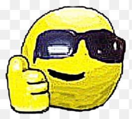 Like Style Glasses Yeah Flow Cursed Sticker By Gab - Happy Emoji,Emoji With Sunglasses Meme