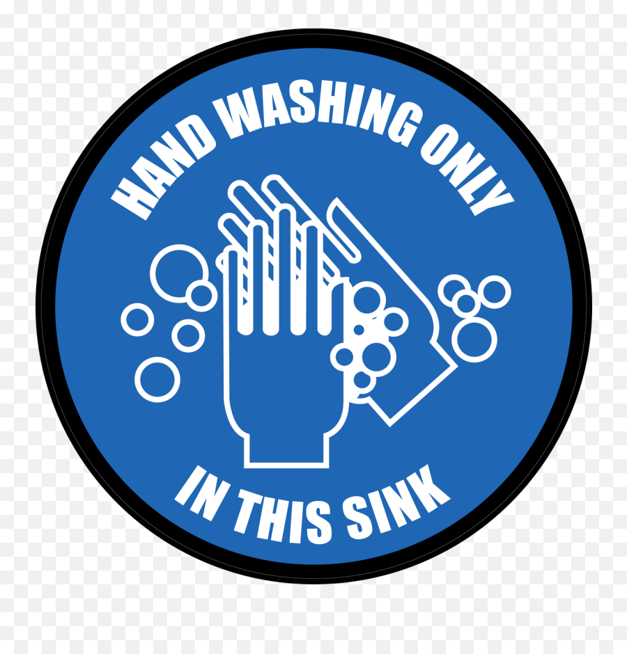 Hand Washing Only In This Sink Floor Sign - Hand Washing Only Sign Free Emoji,Emoji 2 Answers Level 25