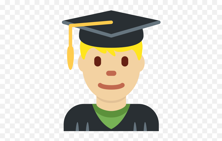 Man Student Emoji With Medium - Emoji Man Student Png,Graduette Cap Emoji