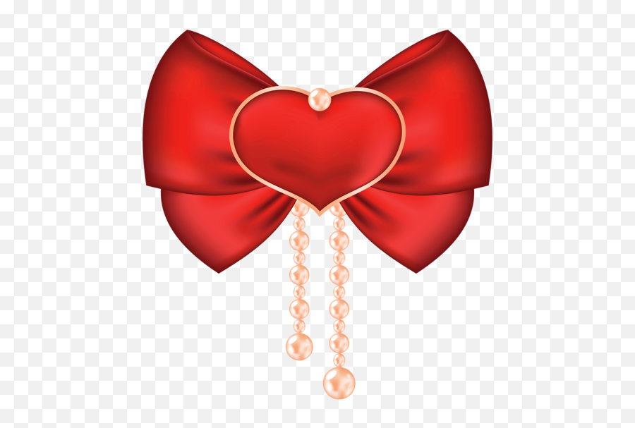 Red Bow With Heart Png Clipart Picture - Transparent Background Valentines Day Png Emoji,Red Bow Emoticon