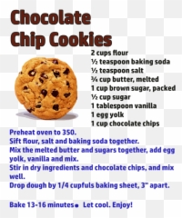 Chocolate Chip Cookies Recipe Tote Bag - Design Emoji,Emoticon Cookie Mix