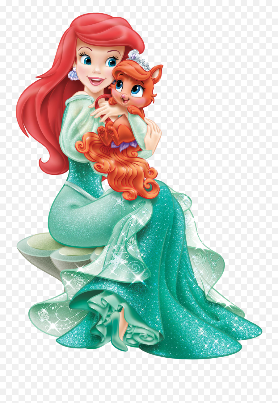 Disney Princess Ariel With Cute Kitten - Ariel Cute Little Mermaid Emoji,Little Mermaid Sketches Ariel Emotions