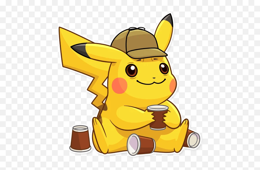 Detective Pikachu - Detective Pikachu Stickers Emoji,Detective Pikachu Emojis