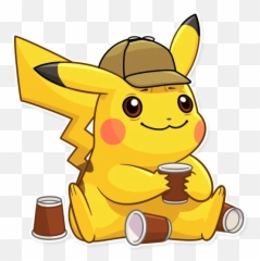 Detective Pikachu - Detective Pikachu Stickers Emoji,Detective Pikachu Emojis