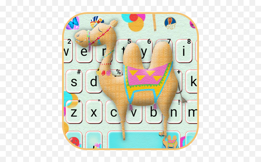 Updated Dainty Cartoon Camel Keyboard Theme Pc - Animal Figure Emoji,Camel Text Emoticon