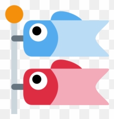Koinobori Emoji - Carp Streamer Emoji,Emoticon Flama