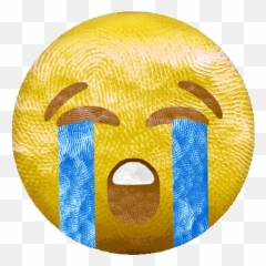 Emoji Cry Sticker - Happy,Emoji Made By Clay