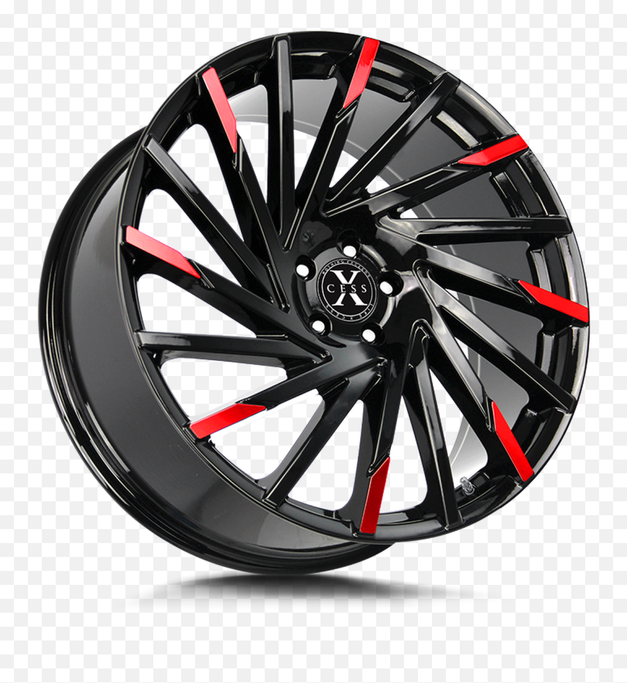 Xcess X02 24x95 5x115 15 Gloss Black Machined Red Tips - Rim Emoji,Work Emotion Wheels 15×8 +25mm Offset