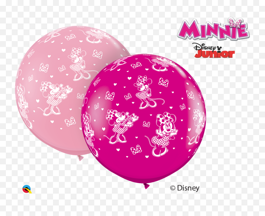 36 Pinkberry 02 Count Minnie Mouse Latex Balloons - Minnie Mouse Emoji,Mouse Rabbit Squirrel Emoji