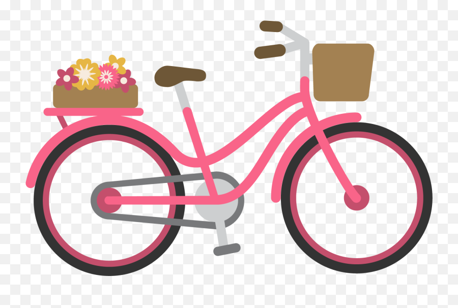 Romantic Pink Bike - Pink Bike Clipart Transparent Emoji,Emoji Stampers