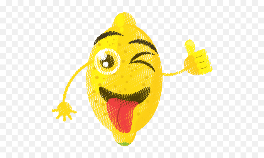 Lemon Expressions Silly Face - Canva Lemon Herb Cartoon Emoji,Emotion Of Silly