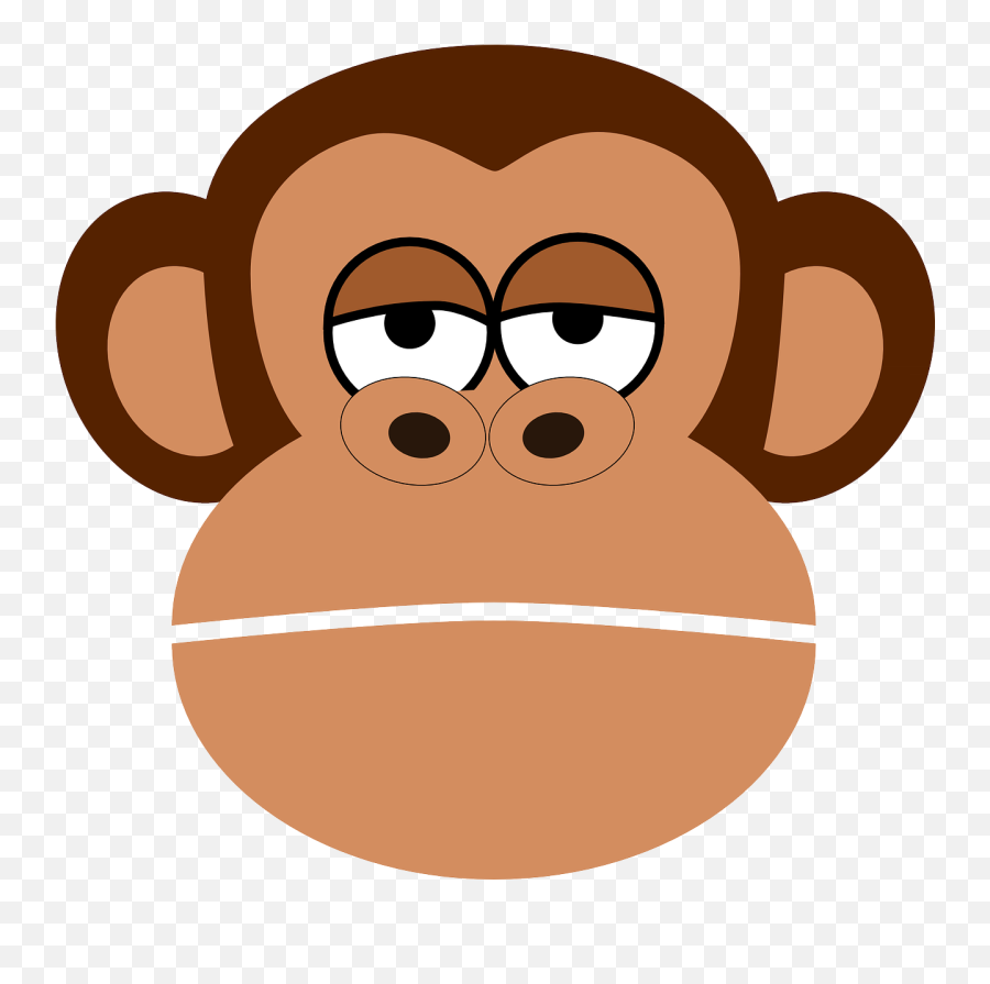 Monkey Face Clipart Monkey Cartoon Face - Cartoon Monkey Big Nose Emoji,Monkey Emoji Meme