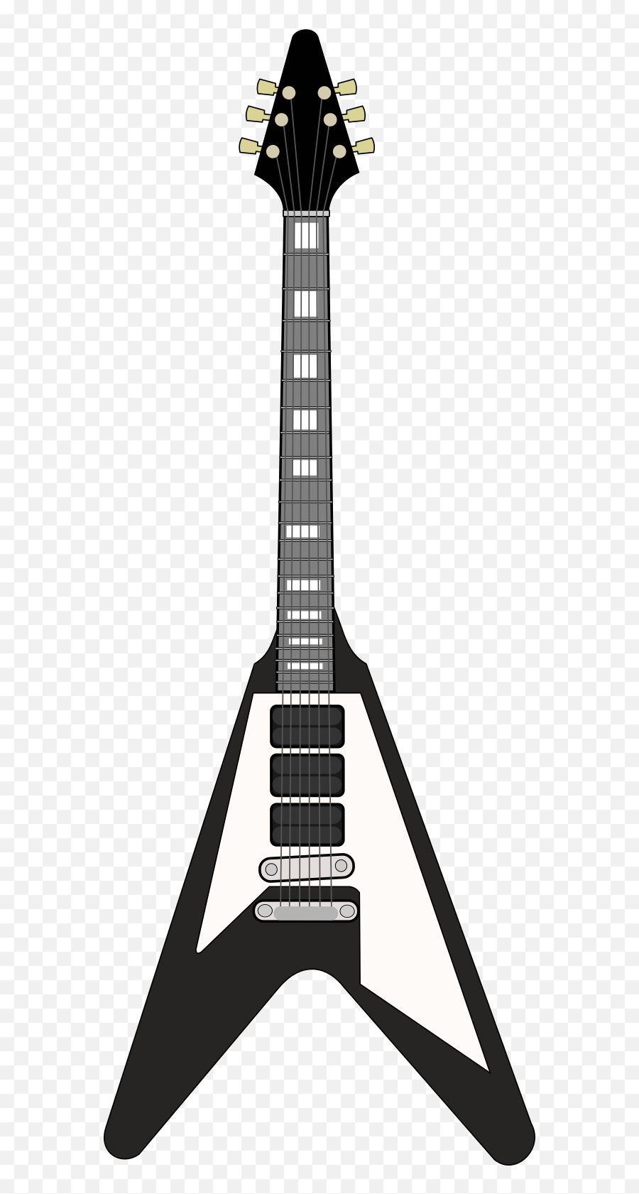 Guitar Flying V Vector Clipart - Full Size Clipart 5795289 Emoji,Les Paul Guitar Emoticon For Facebook