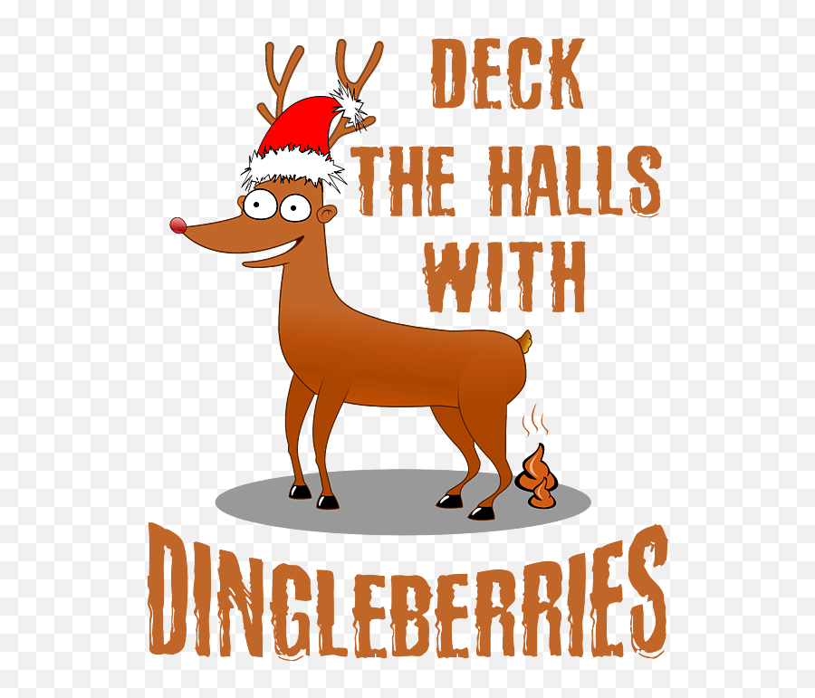 Funny Christmas Deck The Halls With Dingleberries Coffee Emoji,Yule Log Emojis