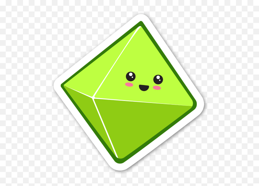 Buy D8 Dnd Kawaii - Die Cut Stickers Stickerapp Emoji,Triangle Warning Emoji