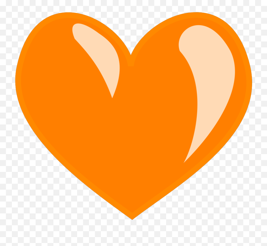 Orange Heart Cartoon Clipart - Full Size Clipart 981522 Emoji,Orange And Brown Heart Emoji