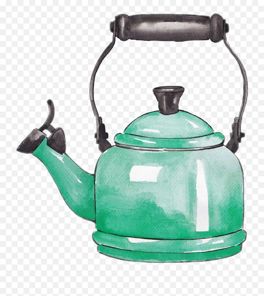 Tea Teakettle Kettle Drawing Sticker - Antique Emoji,Kettle Emoji