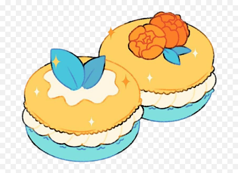 Orange Food Cake Cute Kawaii Sticker - Bake Sale Emoji,Peach Emoji Cake