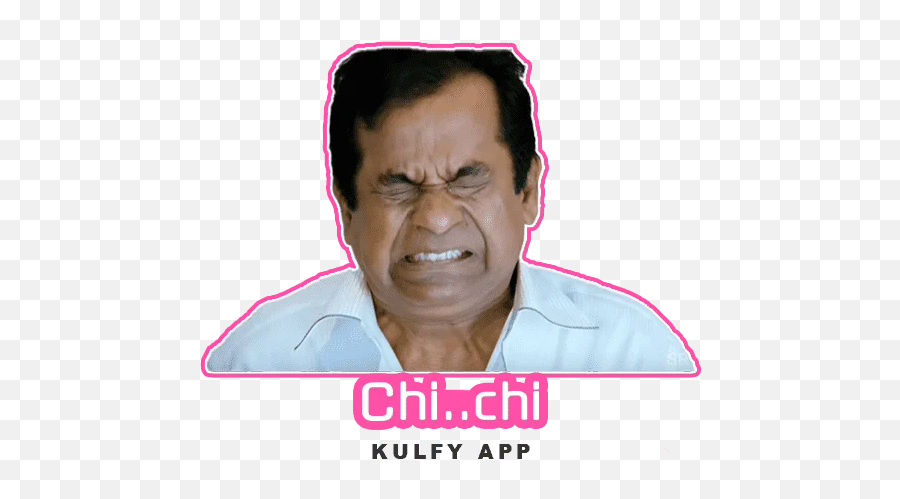 Chi Sticker - Choodaleka Chastunna Brahmi Kulfy Chi Chi Brahmanandam Meme Emoji,Brahmanandam Emoticons Download