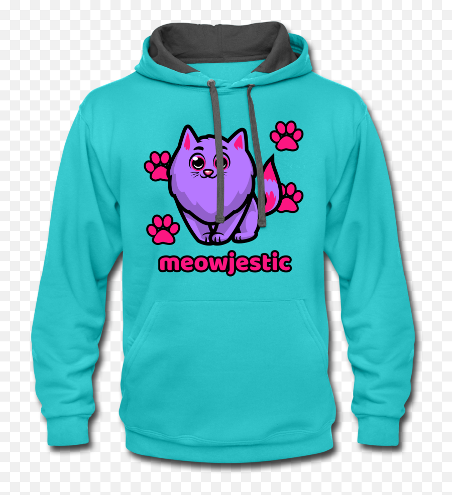 Meowjestic Hoodie - Unisex Hoodie Emoji,Scuba Emoticon