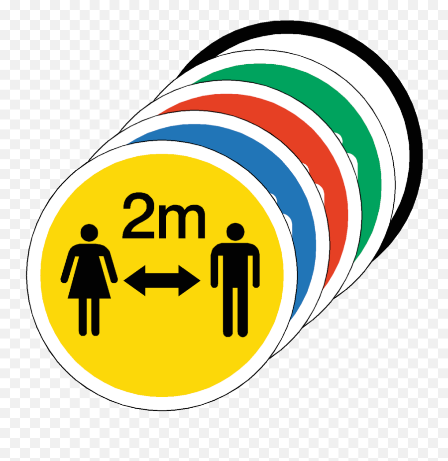 2 Metre Gap Social Distancing Floor Sticker - Language Emoji,Verified Tick Emoticon