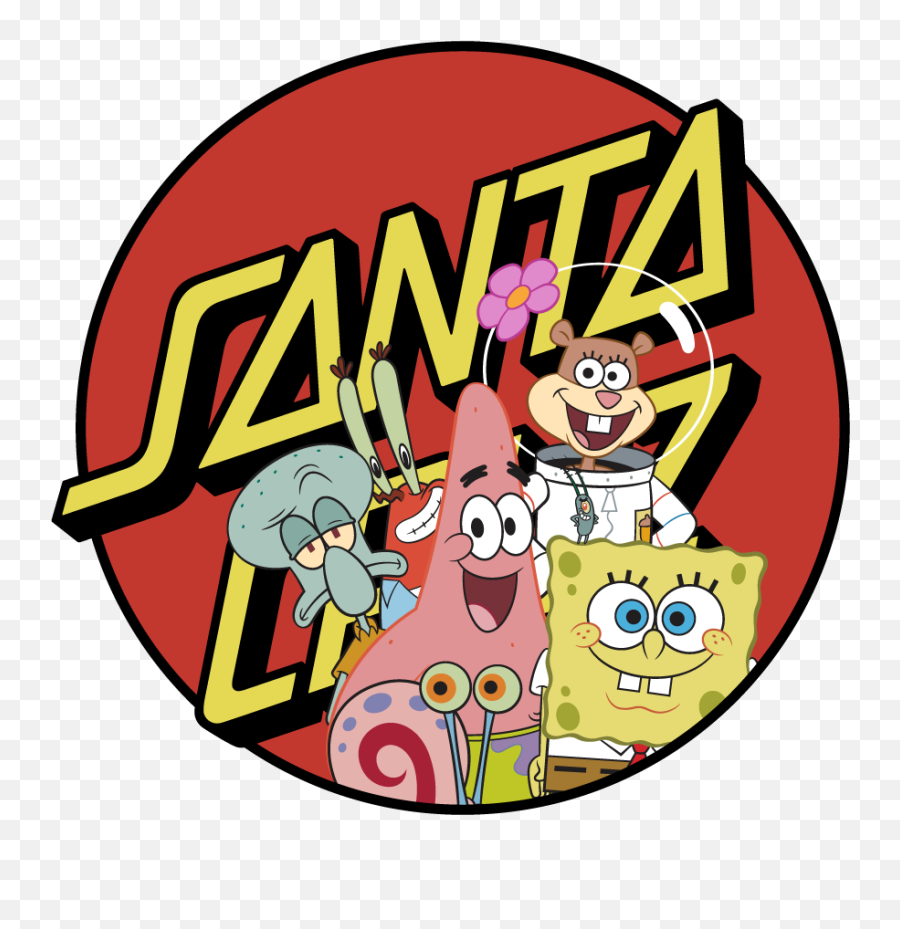 Nickelodeon And Santa Cruz Skateboards - Spongebob Santa Cruz Emoji,Krabby Patty Emoticon Facebook