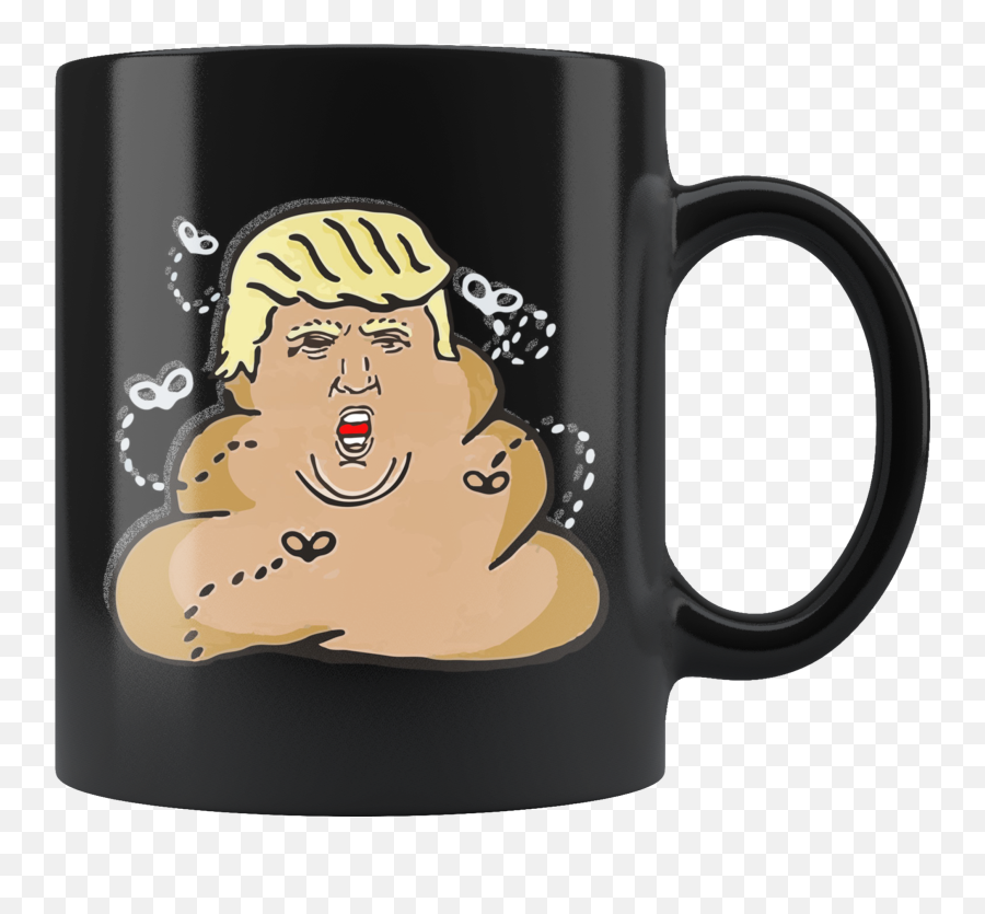 Trump Poop Emoji Black Mug - Rdtdaily Merch Street Art,Emojis Hilary Clinton