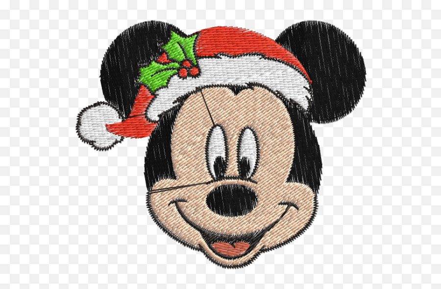 Matriz De Bordado Mickey Natal - Mickey Mouse Face Deviantart Emoji,Emoticons De Natal