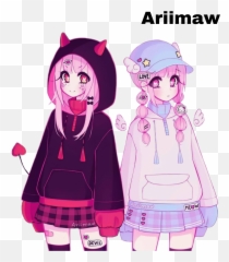 Aesthetic Girl Cute Demon Angel Sticker - Geoxor Canonblade Sakura Emoji,Girl Devil Emoji