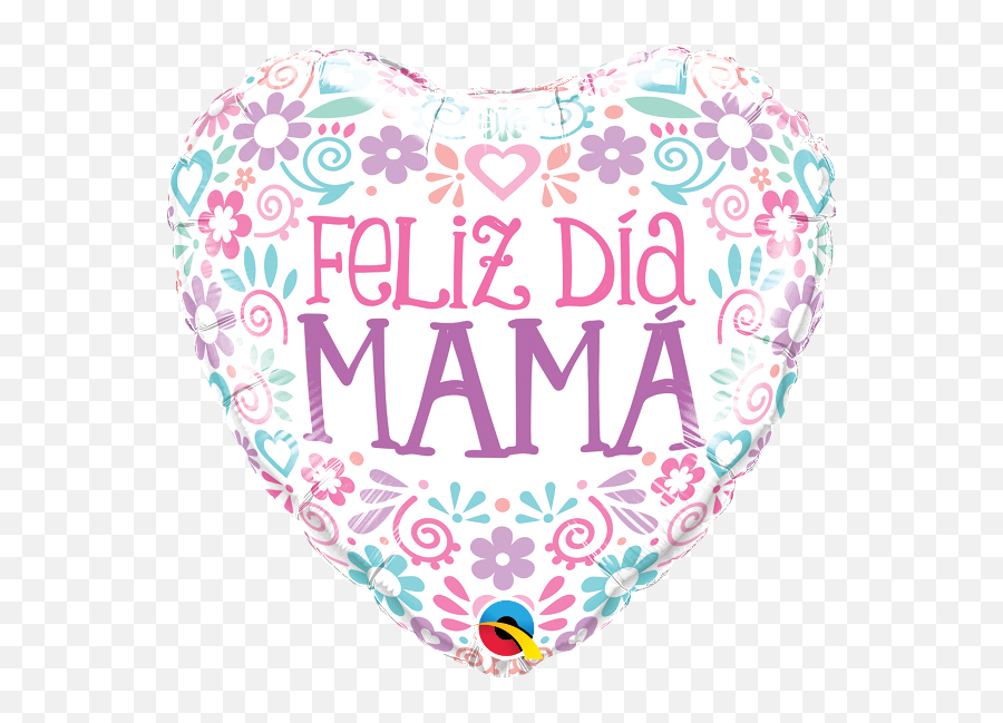 Heart Feliz Dia Mama Pastel Colors - Globo Metalico Feliz Dia Mama Emoji,Emoticon Dia De Las Madres