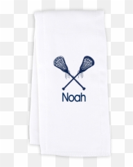 Personalized Burp Cloth Lacrosse - Lacrosse Stick Emoji,Lacrosse Emoji