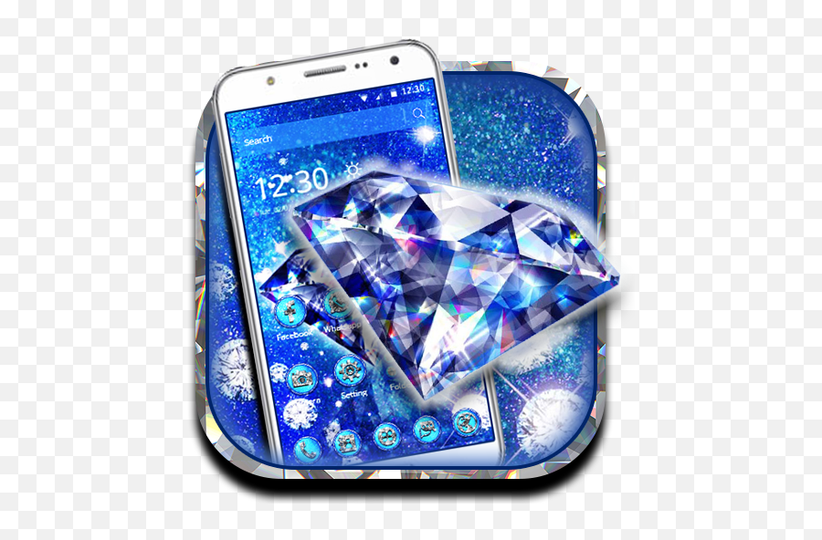 Amazoncom Glitter Blue Diamond 2d Theme Appstore For Android - Sparkly Emoji,Sparkling Diamond Emoji