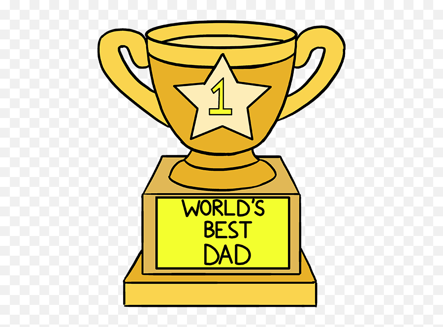 Trophies Png - How To Draw Trophy Best Dad Ever Drawings Trophy Easy Drawing Emoji,Dad Emoji Ios 10 Transparent